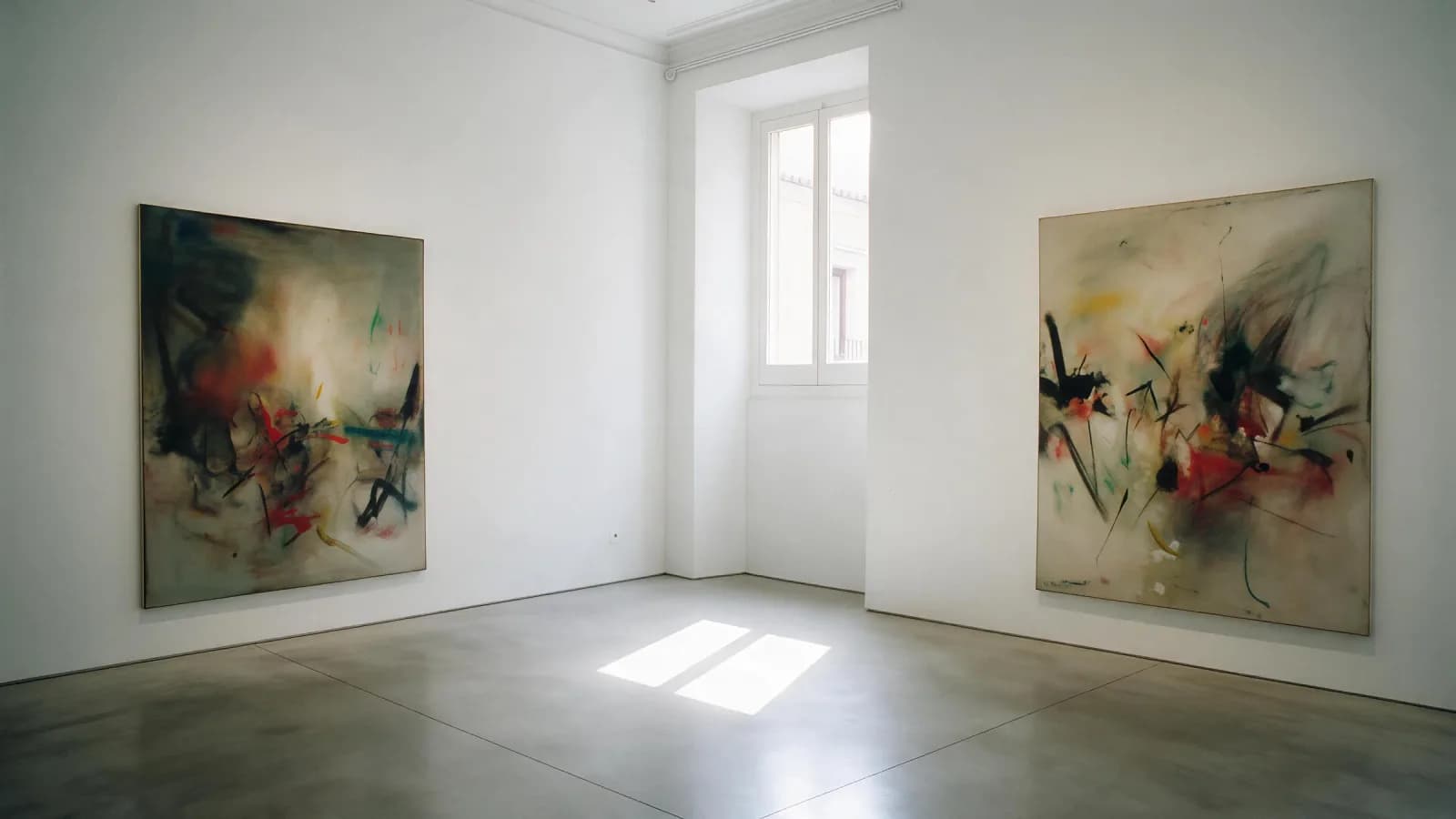 Sala de una galería de arte contemporáneo en Madrid, vacía
